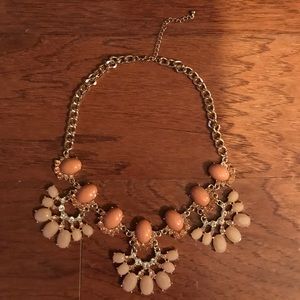 Beautiful Gold & Peach Statement Necklace!